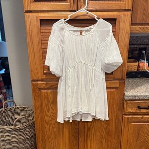 Blu Pepper White Textured Blouse